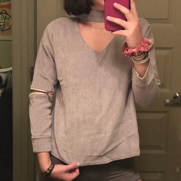 Long-sleeve corduroy top - Picture 3 of 4